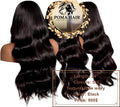 24" Raw Wavy 5x5 Closure Wig - Black
